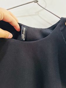 Black Partywear Crop Top