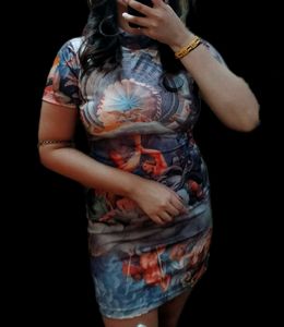 Renaissance Print Mini Dress