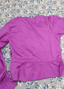 Purple Peplum Top