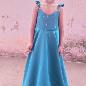 Cute Blue Dress with Embellishments
