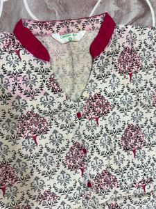 Floral Print Kurta