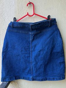 New 😍Denim Button-Front Mini Skirt
