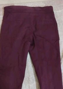 Burgundy Slim Fit Pants