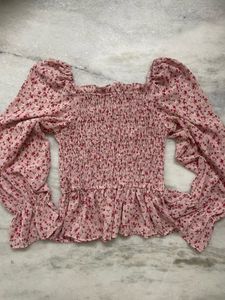 Floral Printed Bell Sleeves Top