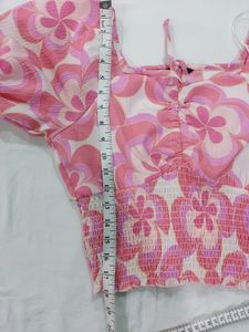 Zudio Pink Puffed Sleeve Top