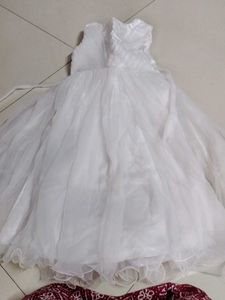 Kids Flared White Dress