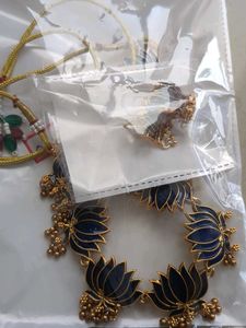 Lotus Necklace and Earrings