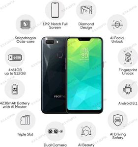 Realme 2 (Diamond Black, 3GB RAM 32GB ROM/Storage)