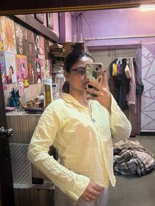 Butter Yellow Crushed Shirt
