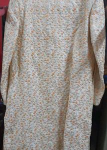 Cream Silk Sherwani With Embroidery