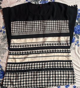 Houndstooth &amp; Stripe Top