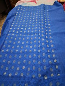 Blue Dhakai Jamdani Saree