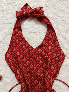 Halter neck Backless Kurti