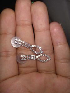 Silver Jhumka Hoop Earrings And Golden Small Earin