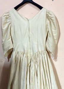 Vintage Cream Lace Trim Dress