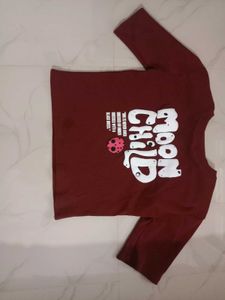 5 Sleeve Crop T Shirt