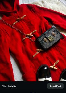Red Toggle Coat