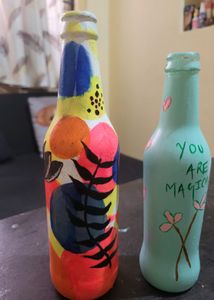 Handpainted Glass Bottles