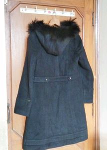 BRAND NEW Fancy Long Overcoat attached fur cap