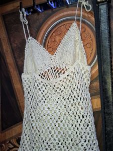 White Crochet Mini Dress