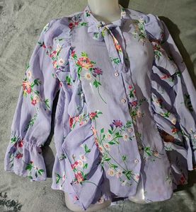 Floral Ruffle Blouse