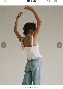 White Tie Shoulder Corset Top