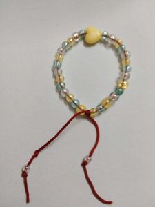 Beaded Heart Charm Bracelet