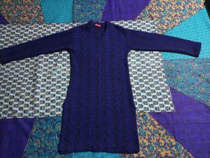 Stylish Blue Knit Sweater