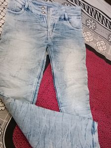 Blue Skinny Ripped Jeans