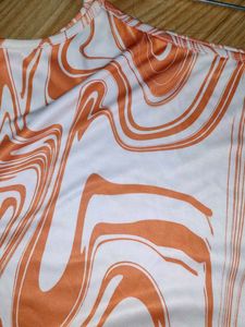 Orange Marble Print Cami Dress