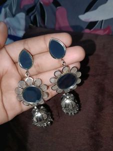 Silver Tone Drop Earrings