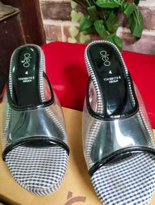 Chic Clear Strap Mules Used 2/3 Times