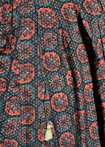 Maroon Printed Global Desi Dress With Tie Detail