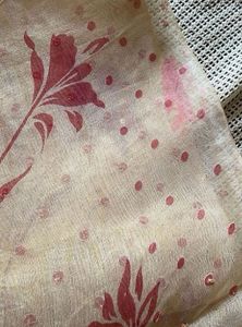 Floral organza embroidered saree