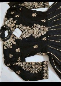 Designer Black Zari Work Anarkali Dress Fixed Pric