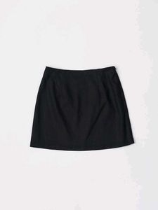 Black Slit Mini Skirt