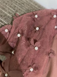 peach fabcy top