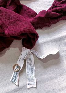 Maroon Off-Shoulder Top