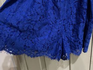Royal Blue Lace Romper