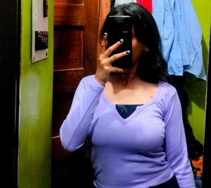 Lavender Long Sleeve V-Neck Top