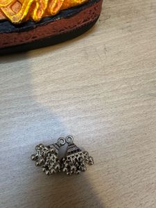 Voylla Oxidised Silver Plated Earrings