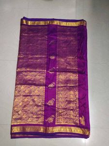 Purple Pure Kanchi Pattu Saree 💜
