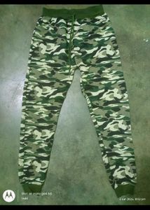 camo print stretchable joggers sweatpants