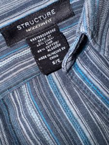 🇺🇸 Structure Clothing Striped Blue Shirt