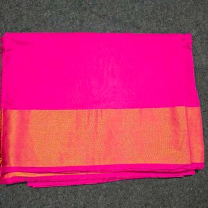 Hot Pink Silk Saree