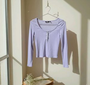 🪻Lilac Ribbed Top