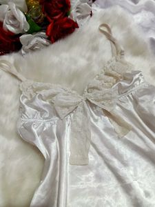 🌼Silky White Babydoll Lingerie 🌼