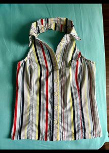 Vintage Striped Halter Top