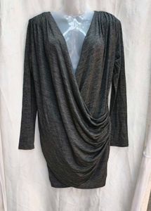 14412. Elegant Gray Mini Dress