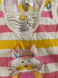 Cute Striped Bunny Dress